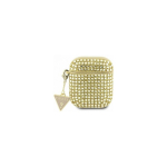 Guess - AirPods 1/2 cover Rhinestone Triangle Charm Gold