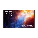Optoma N3751K Digital signage lameekraan 190,5 cm (75") LED WiFi 450 cd/m&sup2; 4K Ultra HD Must Android 11 24/7