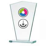 Detail Detail Glass trophy with LuxorJet color printing, engraving and paint filling