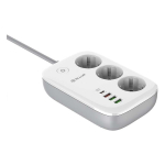 Tellur Smart WiFi Power Strip 3 Outlets, PD30W, QC18W, 2xUSB 2.4A 2500W 10A 2m