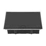 Orno Puszka podłogowa na gniazda modulowe 8 x 45x45mm or 16 x 22.5x45mm, cover: plastic, black