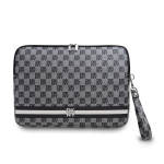 DKNY PU Leather Checkered Pattern and Stripe Laptop Sleeve 13|14
