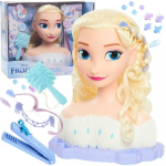 Doll Doll Duża Głowa do czesania i stylizationi włos&oacute;w Deluxe Księżniczka Disney Elsa Kraina Lodu + accessories