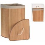 Bathroom Bathroom Solutions Corner Laundry Basket, Bamboo
