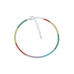 Brilio Brilio Silver Silver tennis bracelet with colored zircons BRC168WRBW