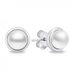 Brilio Brilio Silver Brilio Silver Elegant silver earrings with real pearls EA626W