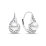 Brilio Brilio Silver Brilio Sidabrinis Elegant silver earrings with pearls EA751W