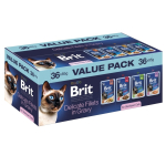 BRIT Premium by Nature Delikaatsed fileed kastmes steriliseeritud kasside jaoks - niiske kassitoit - 36x85g