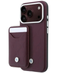 Komplekt Komplekt Kott + Rahakott BMW Tikitud Muster Metalli Logo iPhone 18 Pro / 17 Pro bordoopunases v&auml;rv