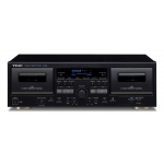 TEAC W-1200 Kassetim&auml;ngija 2 dekk(id) Must