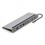 Belkin INC004BTSGY s&uuml;learvuti dokk ja pordireplikaator Juhtmega &uuml;hendatud USB 3.2 Gen 1 (3.1 Gen 1) Type-C Must, Hall