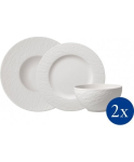 Villeroy Villeroy & Boch Manufacture Rock tableware set, 6-piece, white