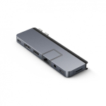 HYPER HD575-GRY-GL s&uuml;learvuti dokk ja pordireplikaator USB 3.2 Gen 1 (3.1 Gen 1) Type-C Hall