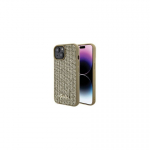 Guess Apple iPhone 15 HC PU DISCO SCRIPT METAL Gold