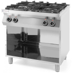 Hendi Kitchen Line 4-burner gas stove on an open base, width 800 mm. 700 mm