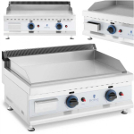 Royal Royal Catering Double smooth adjustable stainless steel gas grill for natural gas 2x 3.1 kW 0.02 bar 60 x 40 cm