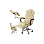 Office Office chair with footrest - white Malatec 23287