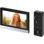 Orno ALERTO Single Family Video Intercom Kit 4 Wire 7 Inch Touch Panel Black