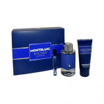 Montblanc Montblanc Mont Blanc Explorer Ultra Blue 100ml EDP 100ml + Travel Spray 7.5ml + Shower Gel 100ml Perfume for Men Set