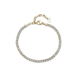 Brosway Tennis gold-plated bracelet with clear zircons Desideri BEI100
