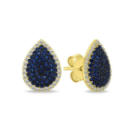 Brilio Brilio Silver Elegant Gold-Plated Earrings with Cubic Zirconia EA1154YB
