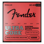 Fender Ultracore&trade; Bullets&trade; 4250R kitaran kieled, nikkel&ouml;itud teras, Bullet-p&auml;head .010-.046, 3-pakk
