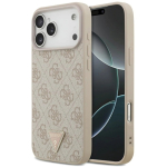 Guess Leather 4G Triangle Strass MagSafe kate iPhone 17 Pro Max / 18 Pro Max - Roosa