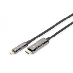 Digitus AK-330150-200-S videokaabliadapter 20 m USB t&uuml;&uuml;p-C HDMI Must