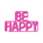 Forever Forever Light Neon PLEXI LED BE HAPPY pink NNE10 Dekoratiivne valguskuju