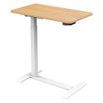 Spacetronik Electric table with wheels Buddy white, drewno