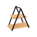 Bamboo Tray for cakes, fruits, bamboo, two-tier, height 29.3 cm
