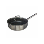 Stainless Stainless steel frying pan with lid, non-stick coating, 29.5 cm