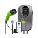 Qoltec EV charging station 2in1 Type2 | 22kW | WiFi | TUYA | LCD | RFID | 3 phases | Wallbox | 5 m
