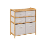 5five 5five Simply Smart Bamboo TIDY bambusriiul 6 kangaskorviga, k&otilde;rgus 78,5 cm