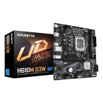 GIGABYTE H610M D3W emaplaat Intel H610 LGA 1700 Mikro ATX