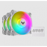 ASUS TUF GAMING TF120 ARGB WHITE EDITION 3IN1 Arvuti korpus &Otilde;hujahuti 12 cm Valge 3 tk