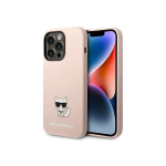 Karl Karl Lagerfeld Karl Lagerfeld KLHCP14XSLCTPI iPhone 14 Pro Max 6.7 Inch Hard Case Light Pink / Light Pink Silicone Choupette Cas