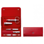 ZWILLING 97546-003-0 manik&uuml;&uuml;ri-/pedik&uuml;&uuml;rivahend Komplekt Roostevaba teras Punane
