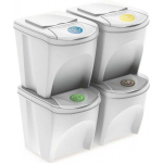 Prosperplast GARBAGE BOXES 25 L SORTIBOX SET OF 4 PCS. GREY