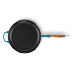 Cast Cast iron pan with wooden handle &Oslash;28cm blue