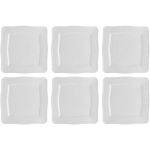 La La Porcellana Bianca Set of 6 talerzy kwadrowych Florentina - White, 26.5 cm