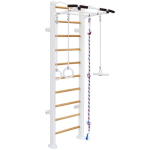 Wooden Wooden Swedish gymnastics wall SANRO SMILE white/natural, 243x64cm