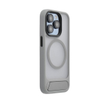 Apple Apple iPhone 15 Rubber Coated MagSafe With Stand Case Silver