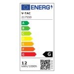 Aiavalgusti Aiavalgusti V-TAC VT-857-G 12W LED IP65 3000K 875lm (SKU 217550) Hall