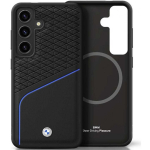 Case Case BMW Leather Textured and Smooth MagSafe for Samsung Galaxy S25 black