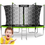 12 12 ft / 374 cm garden trampoline with inner net and Neo-Sport ladder