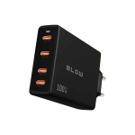 Blow Sieninis USB-Cx4 PD 100W GAN laadija must
