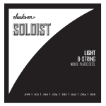 Jackson&reg; Jackson&reg; Soloist&trade; 8 String Light, elektrilise kitarri keeled, 9 - 65