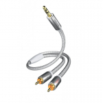 Inakustik 00410005 audiokaabel 5 m 3.5mm 2 x RCA Valge