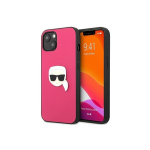 Karl Karl Lagerfeld KLHCP13SPKMP iPhone 13 mini 5.4 inch Red/Pink Hard Case Oda Ikonik Karl&39s Head Metal